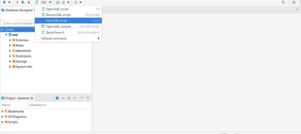 DBeaver PostgreSQL: SQL